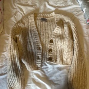 Urban Outfitters Tan Crop Cardigan XS